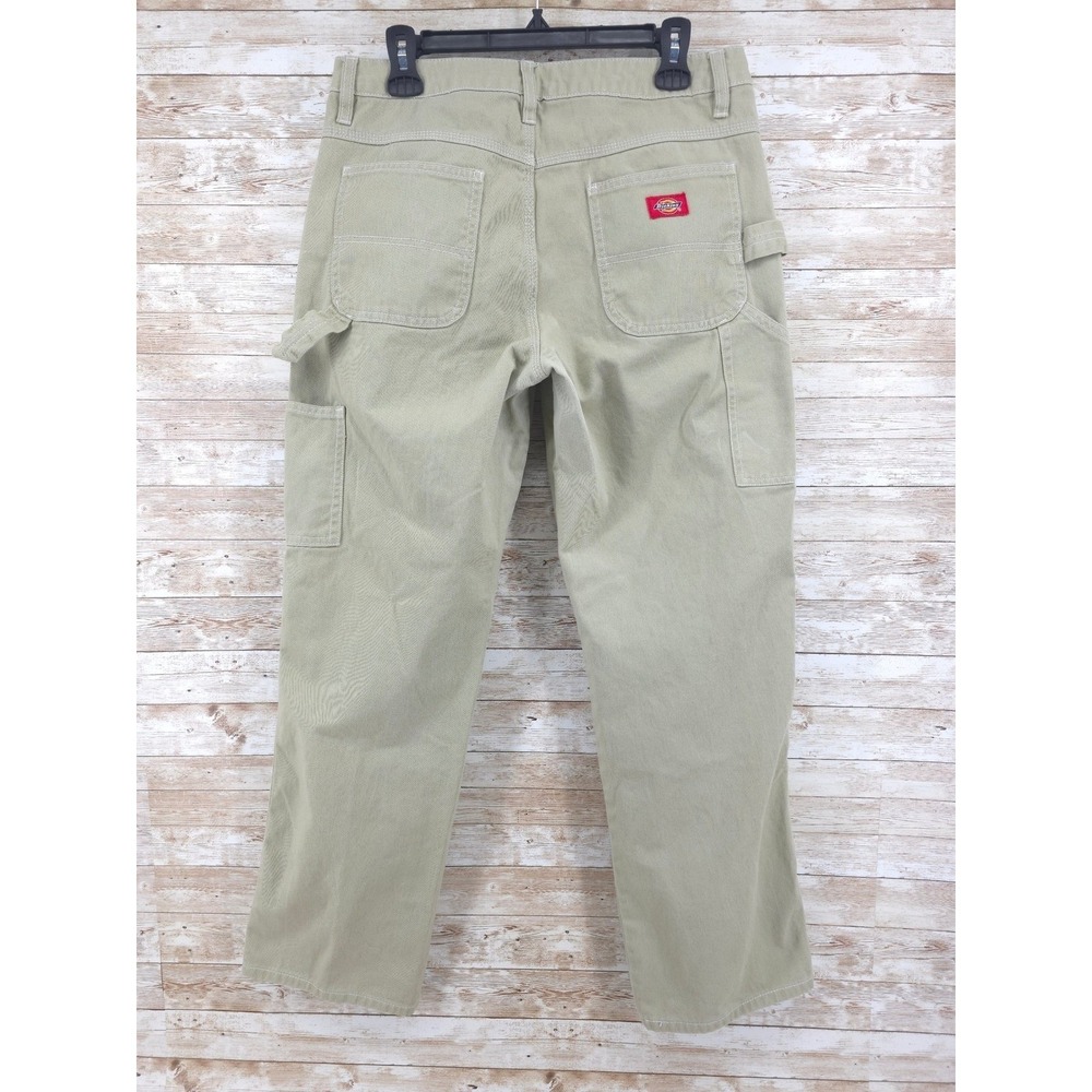 Dickies Jeans Brown Tan Straight Mid Rise Carpenter Utility Juniors 9/29 - Picture 2 of 9